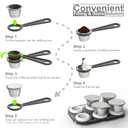 Reusable Capsules for Nespresso OriginalLine - 6pcs Refillable Coffee Pods,Stainless Steel Cups Compatible for Nespresso OriginalLine Machine (6Pods+100pcs Lids+Storage Board)