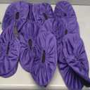 JaGely 11 Pairs Reusable Shoe Covers Non Slip Cloth Washable Thickened Bowling Shoe Covers for Indoors Men Women(Purple)