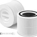 2 Pack Core 300 Replacement Filter for LEVOIT Core 300/Core 300S/Core 300-P Air Purifier,3-in-1 Core 300S Replacement Filter,Compare to Part No. Core 300-RF,White