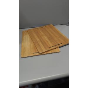 2 Set XXL Stackable Wire Basket with Bamboo Tops & Tag- Pantry Organizer and Storage Bins, Kitchen Counter Cabinet Shelf Countertop Under Sink Organizing, Food Snack Produce Onion Potato Bread Storage