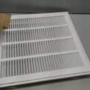 16"W x 16"H [Duct Opening Size] Steel Return Air Filter Grille - Removable Face/Door for 1 inch Filters -HVAC Vent Cover Grill - White [Outer Dimensions: 18 5/8"W X 18 5/8"H]