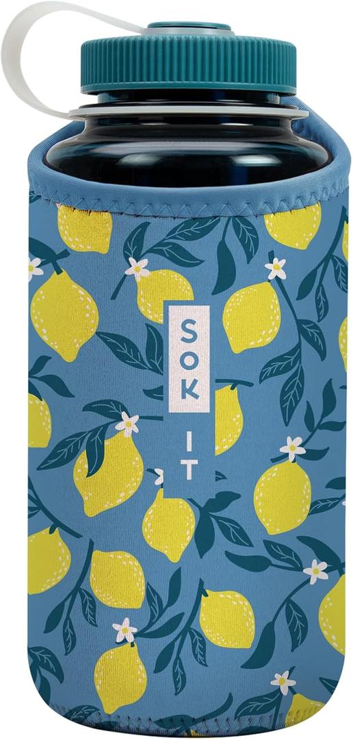 Sok It BotlSok Water Bottle Sleeve Insulated Neoprene Cover (Main Squeeze, Fits 32oz Nalgene)
