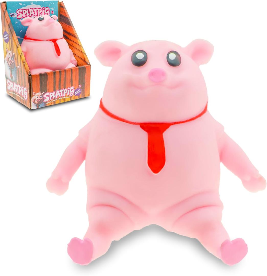 Novelty Cute Squishy Toy Pink Pig Gifts for Kids Adults, Decompress and Stress Stretch Animal Anxiety Relief Autism Disorders, Funny Pig Man Sensory Stress Toy for Girl Boy