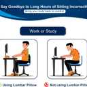 QUTOOL Lumbar Support Pillow for Office Chair, Memory Foam Low Back Support,Back Pain Relief, Ergonomic Back Cushion for Desk Chair,Gaming Chair,Adjustable Strap and Washable Cover