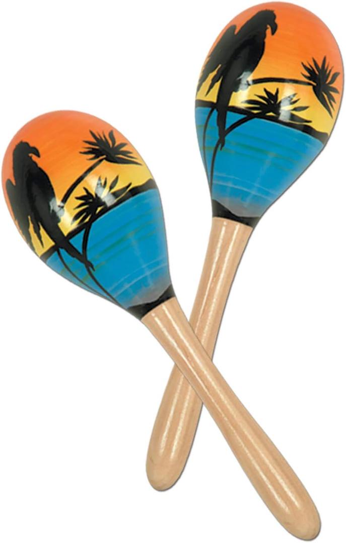 Tropical Fun Party Maracas (2/Pkg)