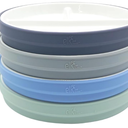 Elk and Friends Kids 7.8” Porcelain White Plates with Silicone Sleeves | Divided Plates | Suitable for Kids/Toddlers | Microwave & Dishwasher Safe | Non Slip | Snack Dishes