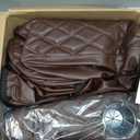NOKINS Golf Cart Seat Covers for EZGO TXT 1994-2013/EZGO RXV, Vinyl Front&Rear Seat Cover with Flip-Up Armrests kit, with Cup Holder, for 1" Square Tube (Brown&Brown 8438)