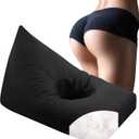 HOMBYS BBL Chair with Hole,Brazilian Butt Lift Pillow,BBL Bean Bag Chair with Filling,Stuffed Floor Sofa Couch for BBL Surgery,Shredded Foam Filling,Couch Sofa for BBL Sitting Sleeping,Black
