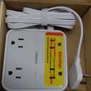 TESSAN Surge Protector Flat Extension Cord 5Ft, Flat Plug Power Strip with 4 Outlets 3 USB Ports (1 USB C), 900 Joules Protection, Multiple Wall Outlet Extender Suitable for Home Office Dorm, Grey