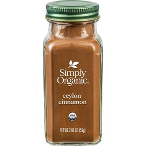 Simply Organic Ceylon Ground Cinnamon, 2.08 Ounce, Non-GMO Organic Cinnamon Powder (2.08 oz (Pack of 1))