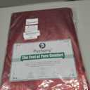 P Pothuiny 6 Pieces Queen Satin Sheets Luxury Silky Burgundy Satin Bedding Sheet Set, 1 Deep Pocket Fitted Sheet + 1 Flat Sheet + 4 Pillow Cases