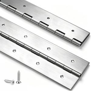 Zonon 2 Pack Heavy Duty Piano Hinge 24'' x 3 '' Width 0.060'' Thick, Silver