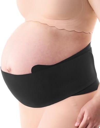 Momcozy Belly Bands for Pregnant Women, One-Piece & Portable Pregnancy Belly Band with Ergonest Back Support & Breathable Fabric – Adjustable Maternity Belt for Small/Round/High-Carrying Belly L