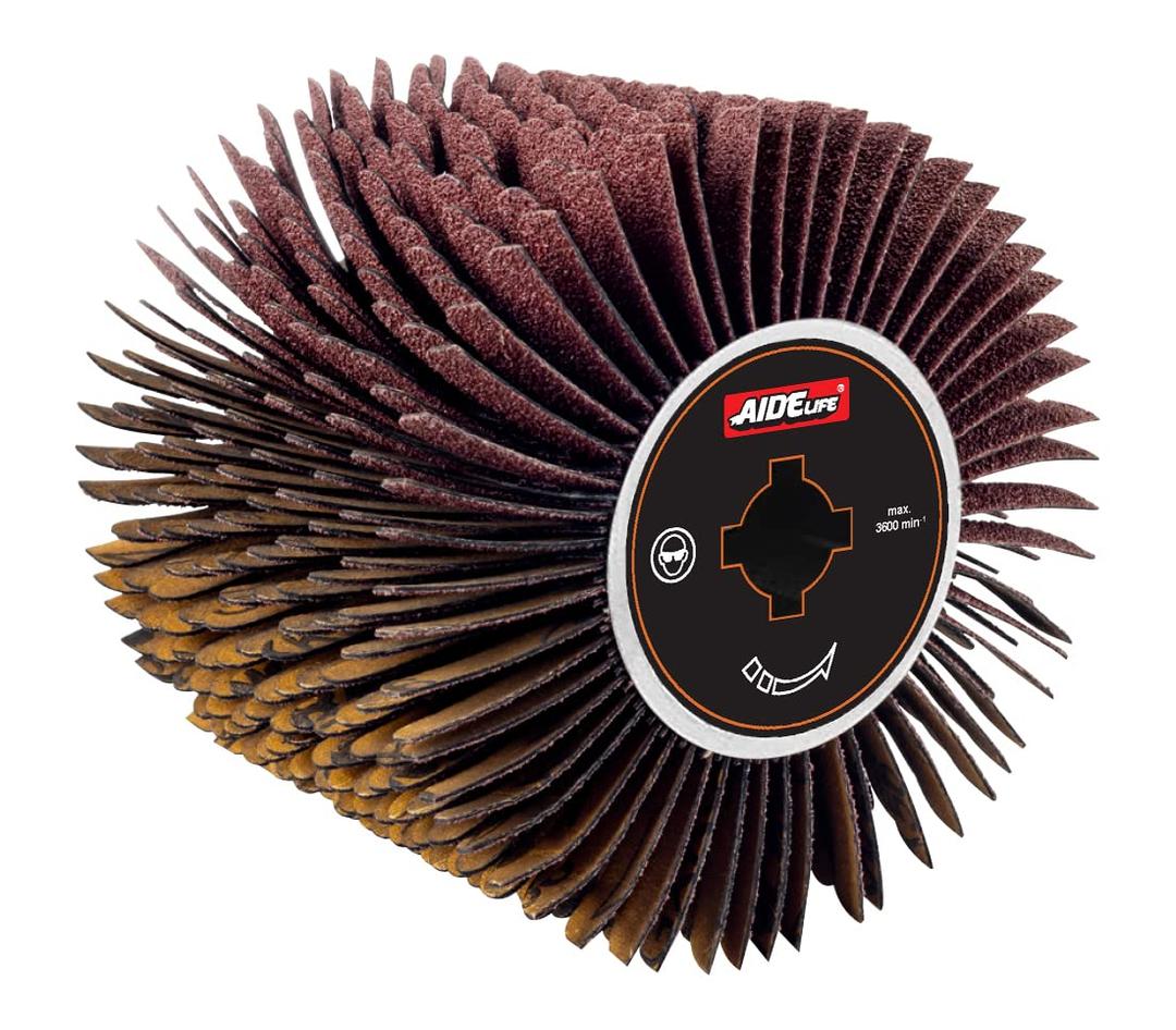 Abrasive Strap Brush Drum for Grinding Machine Renovator 120x100, for Flat,Uneven and Curved Wood and Metal Surfaces