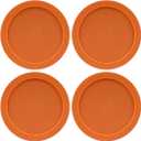 Replacement Lids for Pyrex 6 & 7-Cup Glass Food Storage Container Bowls, 7.5-Inch Plastic Round Lids Covers fits Pyrex 7402-PC, Airtight & Leakproof (6-Pack)