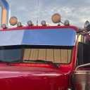 Peterbilt Visor 13 inch Straight for 379 389 388 386 1995 and Up Without Penny Led Lights No Holes