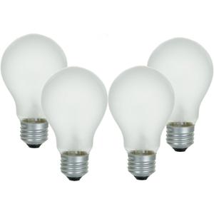 Diodesy- LEFT Hand Thread A19 Incandescent Light Bulb for Special Purpose Lamps Office Decorative Lighting E26 Medium Base 100W 2600K Warm White 1150 Lumen Non-Dimmable Standard Frosted Bulb Pack of 4