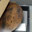 VASAGLE Round Side End Table, 2-Tier Accent Bedside Table with Storage Shelf, Easy Assembly, Nightstand for Small Spaces, Living Room, Bedroom, Rustic Brown and Ink Black ULET57X