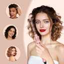 Heated Round Brush 1/2 Inch Small Curling Brush,Volumizing Thermal Brush 0.5 Inch Ceramic Tourmaline Heated Hot Ionic Iron, Tiny Curling Wand Hair Styler Tool (Pink, 0.5 inch)