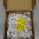 Uxcell 100Pcs Plant Climbing Wall Fixture Clips, Plant Fixer Self-Adhesive Hooks Wire Fixing Supporting for Indoor Outdoor Decoration and Cable Wire Fixing (White, 16.2mm/0.64")