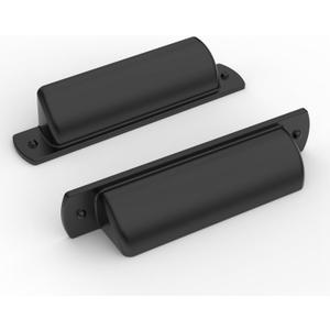 Asidrama 10 Pack 3 Inch(76mm) Matte Black Kitchen Cabinet Handles, Cabinet Cup Pulls Kitchen Cabinet Hardware for Cupboard Drawer Pulls (3" Hole Center)