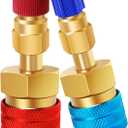 Boltigen R1234yf to R134a Adapter, R1234yf Adapter, High & Low Pressure Side 1234yf Adapter, R1234yf Quick Coupler Convertion Connector, for R134a System Convert to R1234yf System Refrigerant Recharge (Blue and Red)