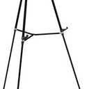 Quartet Aluminum Lightweight Telescoping Display Easel, 66", Supports 25 lbs., Black