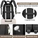 Laptop Backpack for Women Work Bag - Fits 17.3 Inch Laptop Bag Travel Work Backpack Anti-theft Bags with USB Charging Business Computer Waterproof Backpack Purse for Nurse Teacher Black