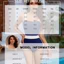 ETOSELL Womens One Piece Swimsuits Summer Tummy Control Bathing Suit Color Block Square Neck Slimming Swimwear (Blue, S)