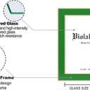 VIOLABBEY 8x10 Picture Frame Green Set of 2, 8 x 10 Picture/Photo Frame for Wall Mounted or Tabletop Display, Real Glass, Modern Style