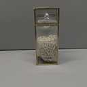 Makeup Brush Holder Organizer with Lid, Glass Cosmetic Make Up Brushes Container, Clear Makeup Tool Storage Box Cup with Pearls, Vintage Dustproof Vanity Decor for Countertop Desktop