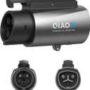 QIAO Tesla to J1772 Adapter with Security Lock, Max 80A 250V Silver Plated NACS to J1772 Adapter for Level 2 EV Charging, Fits Tesla Wall/Destination/Mobile Connectors, Non-Supercharger Compatible