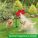 Crazy Daisy Sprinkler - 360 Rotating Dancing Crazy Daisy Water Sprinkler for Lawn Garden, Funny Sunflower Water Sprinklers for Dogs Outdoor Play, Irrigation Tool for Yard Watering - Red