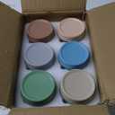 DRKIO 16 Oz Overnight Oats Containers with Lids - 6 Pack Glass Storage Jars with Airtight Lids Wide Mouth Mason Food Jars Great for Meal Prep Salad Chia Pudding Snacks Yogurt Sugar Spice Cereal