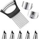 8 Pcs Kitchen Finger Guards Chopping Onion holder Slicer,Adjustable Finger Nail Protector,Safe Knife Cutting Shield,finger guards for cutting Kitchen Tool to Slice Lemon Vegetables Fruit Meat