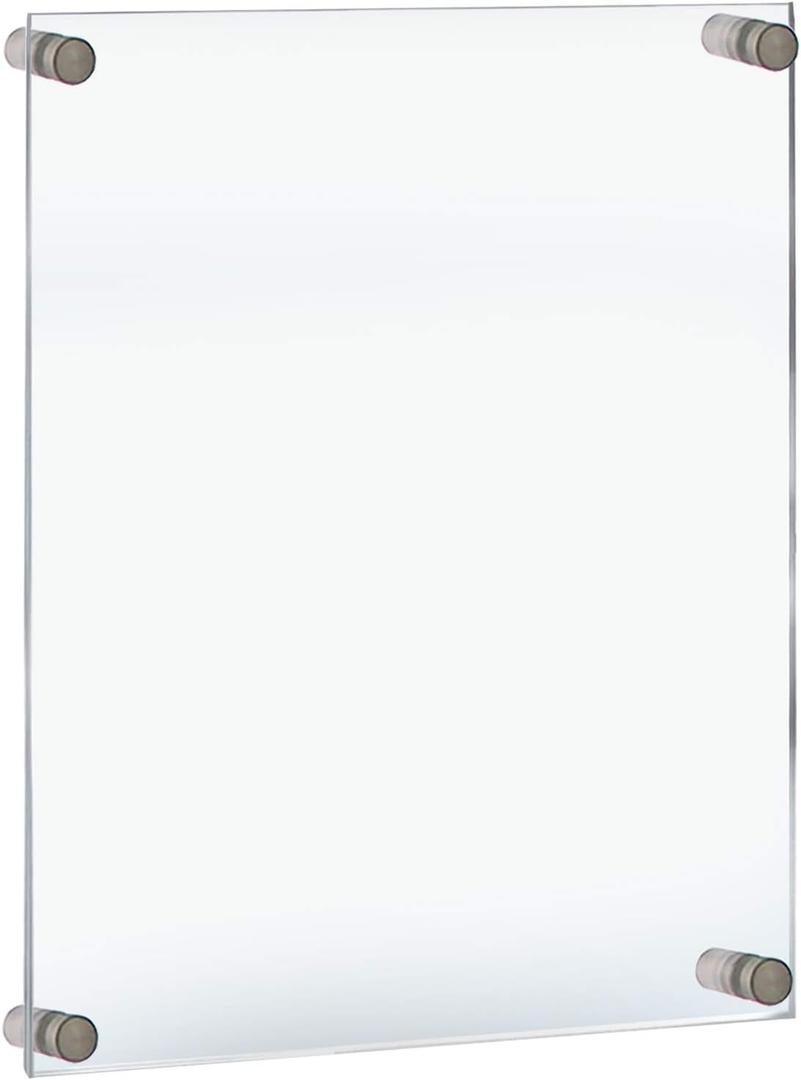 Azar Displays 105524 Standoff Sign Holder: 18" X 24" Graphic Size. Overall Frame Size: 22" X 28", clear