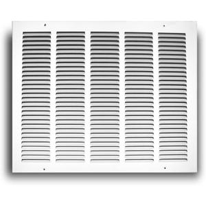 14"w X 12"h Steel Return Air Grilles - Sidewall and Ceiling - HVAC Duct Cover - White [Outer Dimensions: 15.75"w X 13.75"h]