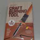 Craft Culture Wood Burning Tool Pen - Craft Burning Tools for Adults & Teens - Wood Burner Kit, Engraver, Carver, Pyrography, Woodburning - Includes 9 Premium Tips - Adjustable Temperature Control