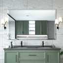Mirrorons Beveled Mirror, Wall Mirror 24" x 32", Frameless Rectangle Bathroom Vanity Mirror with Beveled Edge, Hangs Horizontally or Vertically. Upgraded Shatterproof Mirror, Bathroom, Gym.