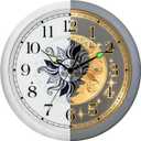 OCEST 13Inch Glow in The Dark Wall Clock, Silent Luminous Night Lighted up Wall Clock, Battery Operated for Bedroom, Bathroom, Living Room, Kitchen Kid Gift