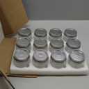 Mason Jars 8 Oz with Lids 12 Packs, Vintage Small Glass Canning Jars with Silver Metal Lids for Storing, Pickling, Honey, Jam, Home Decor, Candle and DIY Crafts