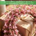 Canlierr 1 Pack 71 Inch Artificial Forsythia Branches Faux Flower Vine Garland Forsythia Flower Hanging Wreath Floral DIY Decoration for Front Door Home Indoor Spring Wedding Easter Decor (Pink)