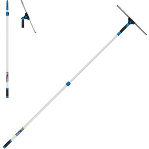 Unger Professional Connect and Clean 18 Grip Swivel Window, Glass Squeegee, and 8 Pole, 180-Degree Pivoting Handle with Lock, Cleaning Supplies for Streak-Free Results