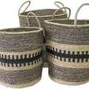 Set Of 3 Baskets For Home  42x12, 47x14, 53x15