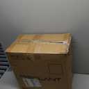 Misolant Drafting Chair Without Arms, Tall Office Chair with Footrest Ring for Standing Desk, Small Faux Leather Executive Office Chair with Adjustable Height for Bar Lab Counter Height Desk, Black