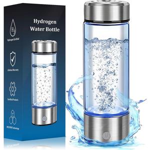 2026 Upgrade Hydrogen Water Bottle, Portable Hydrogen Water Ionizer Machine SPE PEM Tech, Rechargeable Hydrogen Rich Water Glass Bottle for Travel, Gifts for Women, Christmas Gifts, Gifts Idea