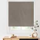 LazBlinds 100% Blackout Roller Shades, No Tools No Drill Cordless Blinds for Windows, Thermal Insulated UV Protection Privacy Window Shades for Bedroom (48''W x 72''H, Taupe)