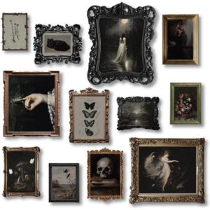 97 Decor Dark Academia Decor - Victorian Gothic Wall Art Prints, Dark Moody Aesthetic Pictures, Creepy Goth Posters Vintage Gothic Painting for Home Bedroom Decorations (8x10 Unframed)