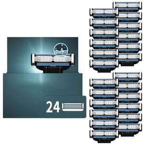 Razor Refills for Men,Razor Blade Refills for Men - 24PCS Compatible with mach 3 razor blades refills with Mach3 Razors, Dual Lubrication Blades for Extra Close & Comfortable Shave