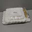 DIDROOM 10 Pack Dessert Table Display Set - 4 x Three-Tier Square Cupcake Stands and 6 x Serving Trays, Elegant Tableware for Cakes, Cupcakes, Pastries, and Snacks, Perfect for Parties (White)